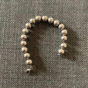 Genuine Vintage TIFFANY & CO Sterling Silver Ball Bead Bracelet 7”